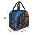 thumbnail image 3 of Easygdp Starry Night Charging Dinosaur Bolsa Térmica Premium - Tela Oxford Impermeable, Gran Capacidad, Bolsillo Frontal, Unisex para Trabajo, Escuela, Actividades al Aire Libre y Picnics, 3 of 8
