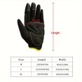 thumbnail image 2 of Full Finger Touchscreen Cycling Gloves for Men and Women, Mountain Bike Gloves with Terry Cloth, Breathable Mesh, and Adjustable Wrist Strap, 2 of 7