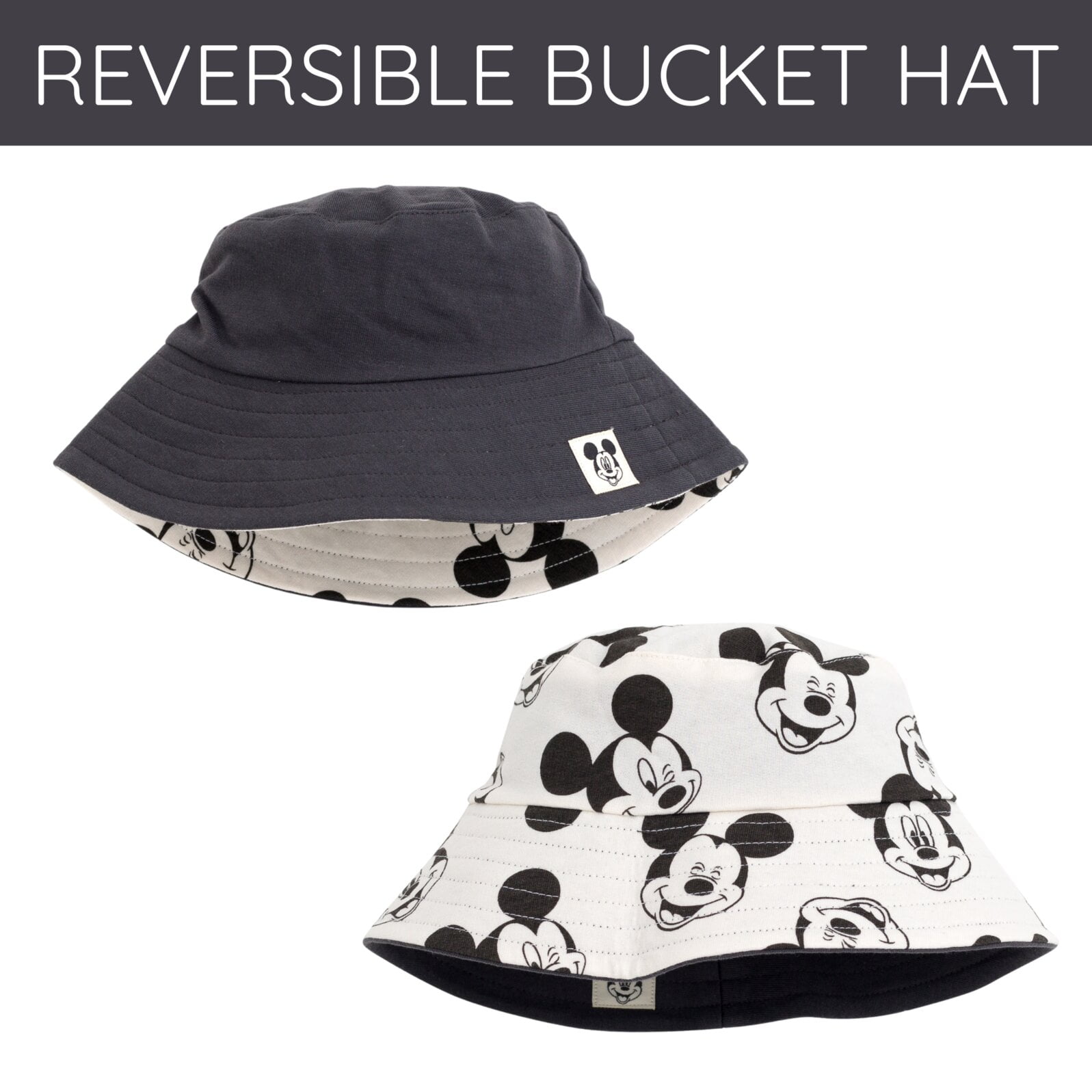 Disney Mickey Mouse Baby Boys' Tee and Shortall Set with Bucket Hat Mickey Mouse Grey Red