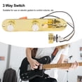 thumbnail image 3 of Placa De Control De Metal De 3 Vías Precableada Para Guitarra Telecaster Con Perillas Doradas De Interruptor De 3 Vías, 3 of 7