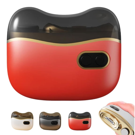 2-in-1 Electric Nail Clipper & Polisher, Automatic ElectricToenail Clippers for Seniors, 2-Speed Fingernail Trimmer with LED Light, Rechargeable & Silent Manicure Set for All Ages(Red)