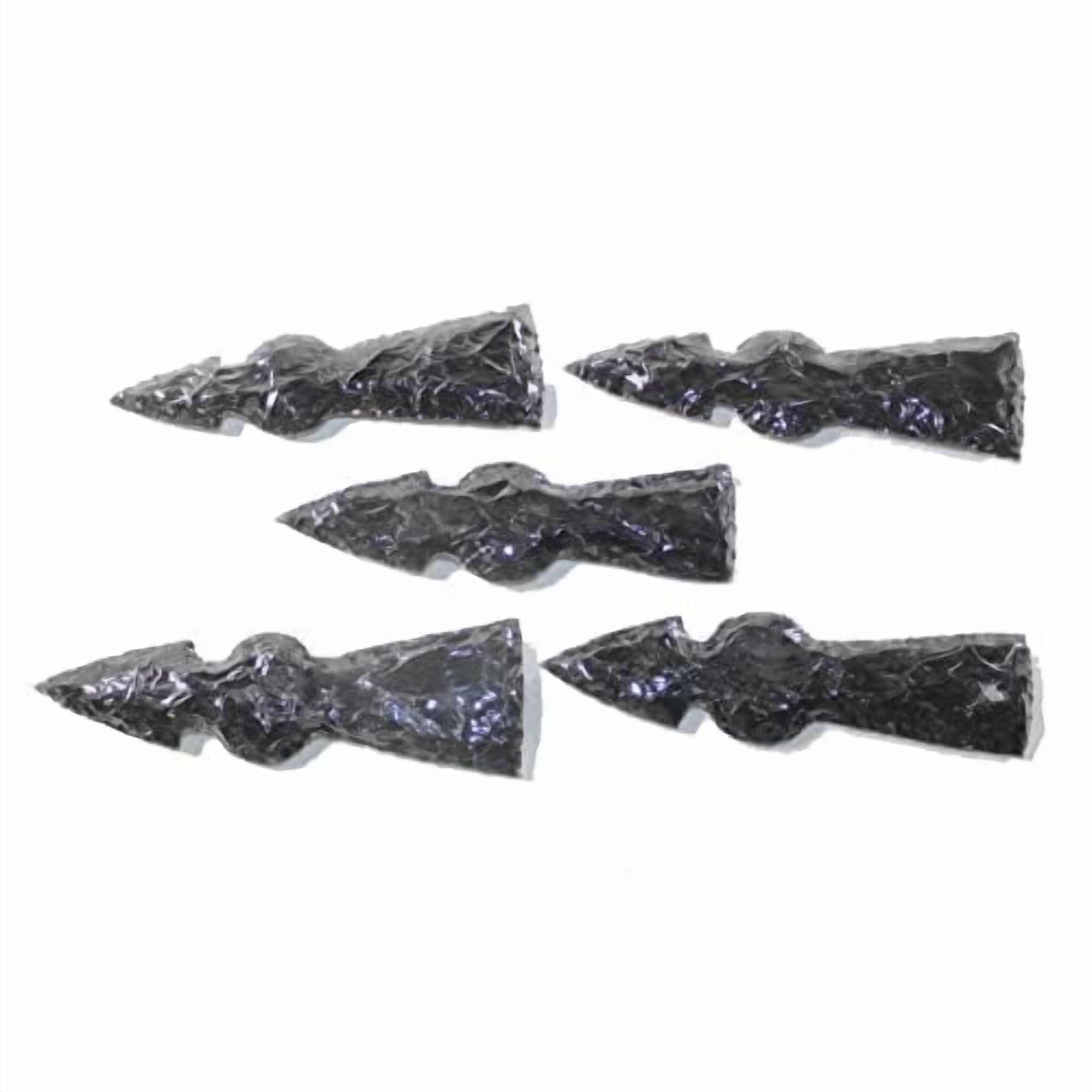 5 Obsidian Ornamental Tomahawk Heads #9427  Ax Axe Hatchet