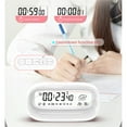 thumbnail image 4 of Escritorio LCD Digital Reloj Termómetro Nightstand Calendario Calendario Temperatura Humedad Medidor Alarma Inicio Oficina Snooze Mode Reloj de plástico Blanco Inevent HA010815-02B, 4 of 7