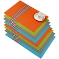 thumbnail image 1 of Juego de 8 manteles individuales SHACOS, vinilo tejido, 45 x 30 cm, multicolor, 1 of 7