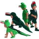thumbnail image 4 of Pijama de cocodrilo de peluche para niños y adultos, unisex, color verde, para disfraz de Halloween, 4 of 5
