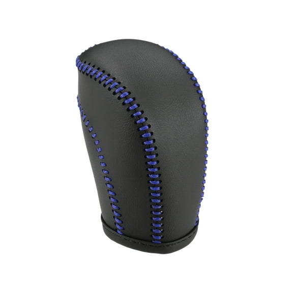 Gear Shift Lever Cover Automotive Interior Gear Shift Knob Trim Black Blue Stitches for Volkswagen Atlas 2018-2022