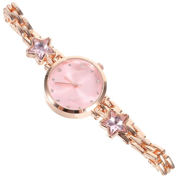 WHAMVOX Fashion Quartz Watch for Women with Rhinestone Design Pink Color for Timekeeping and Stylish Wrist Accessories 0.98 Inches