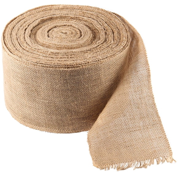 Cinta de arpillera ZOENHOU, 15,5 cm x 50 m, yute natural Crafts