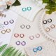 thumbnail image 5 of 20Pcs 10 Colors 304 Stainless Steel Hoop Earrings Mixed Color 14x15.5x2.5mm 2pcs/color, 5 of 6