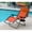 Orange, variant on Folding Recliner Chair with Sunshade & Cup Holder - Outdoor Lounger