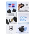 thumbnail image 4 of UGREEN UE Adaptador Europeo de Viaje Internacional, Adaptador Corriente de EE. UU./UE/RU/AU/CN/JP a Europa/Alemania/Rusia Tipo F, 2 Paquete, 4 of 8