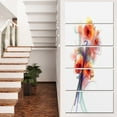 thumbnail image 1 of Soft Color Flowers on White Background - Large Floral Canvas Art Print, 1 of 3