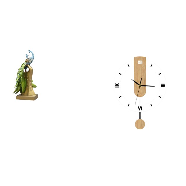 Estatua de reloj de , escultura de animal, adorno acrílico, figura decorativa con números para escritorio, entrada, mesa, cen
