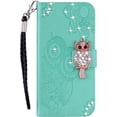 thumbnail image 6 of Fit for Apple iPhone 14 Pro Wallet Case with Card Holder, DIY      Diamond PU Leather Flip Phone Cover Case for iPhone 14 Pro      Green, 6 of 14