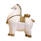 thumbnail image 4 of Figura de caballo, colección de decoración Feng Shui, arte artesanal, adorno de escritorio para oficina Caballo blanco y dorado, 4 of 9
