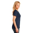 thumbnail image 3 of Port & Company Ladies V-Neck T-Shirt Navy, 3 of 6