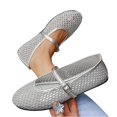 thumbnail image 2 of Willtoo Mesh Ballet Flats for Women Buckle Strap Comfy Casual Office Fishnet Ballerina Flat Shoes, 2 of 5