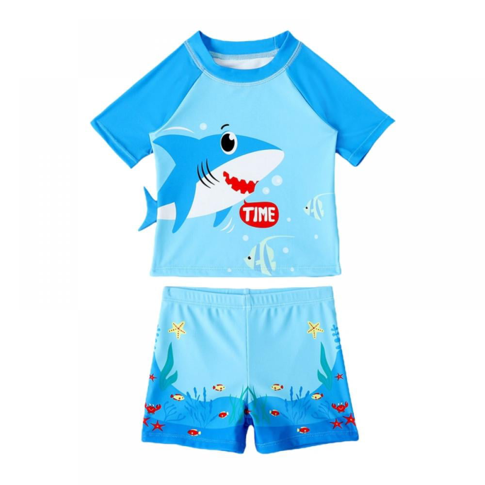 Swim Shirt Kids Swimwear Sunsuits ZALAXY Boys' Short Sleeve Rashguard UPF 50