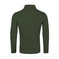 thumbnail image 4 of KelaJuan Men's Fall Quarter Zip Pullover, Solid Color Waffle Long Sleeve Stand Collar Slim Tops Casual Sports Sweatshirt, 4 of 6