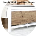 thumbnail image 6 of 4 EVER WINNER Full Bed Frame with Headboard, Industrial Style Bed Frame Full Size, Full Size Bed Frame with Wooden Footboard, No Box Spring Needed, Noise-Free, Easy Assembly, White, 6 of 6