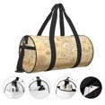 thumbnail image 5 of Xecao World Map print Round Travel Duffel Bag is a foldable gym bag with an inner pocket, perfect for travel sports, 5 of 8