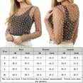 thumbnail image 2 of Parte Superior De Perlas Transparentes Blusa de manga larga para cubrir la playa de las señoras Cami Top Streetwear Traje (Café M) Kuymtek para Mujer Café T M, 2 of 6