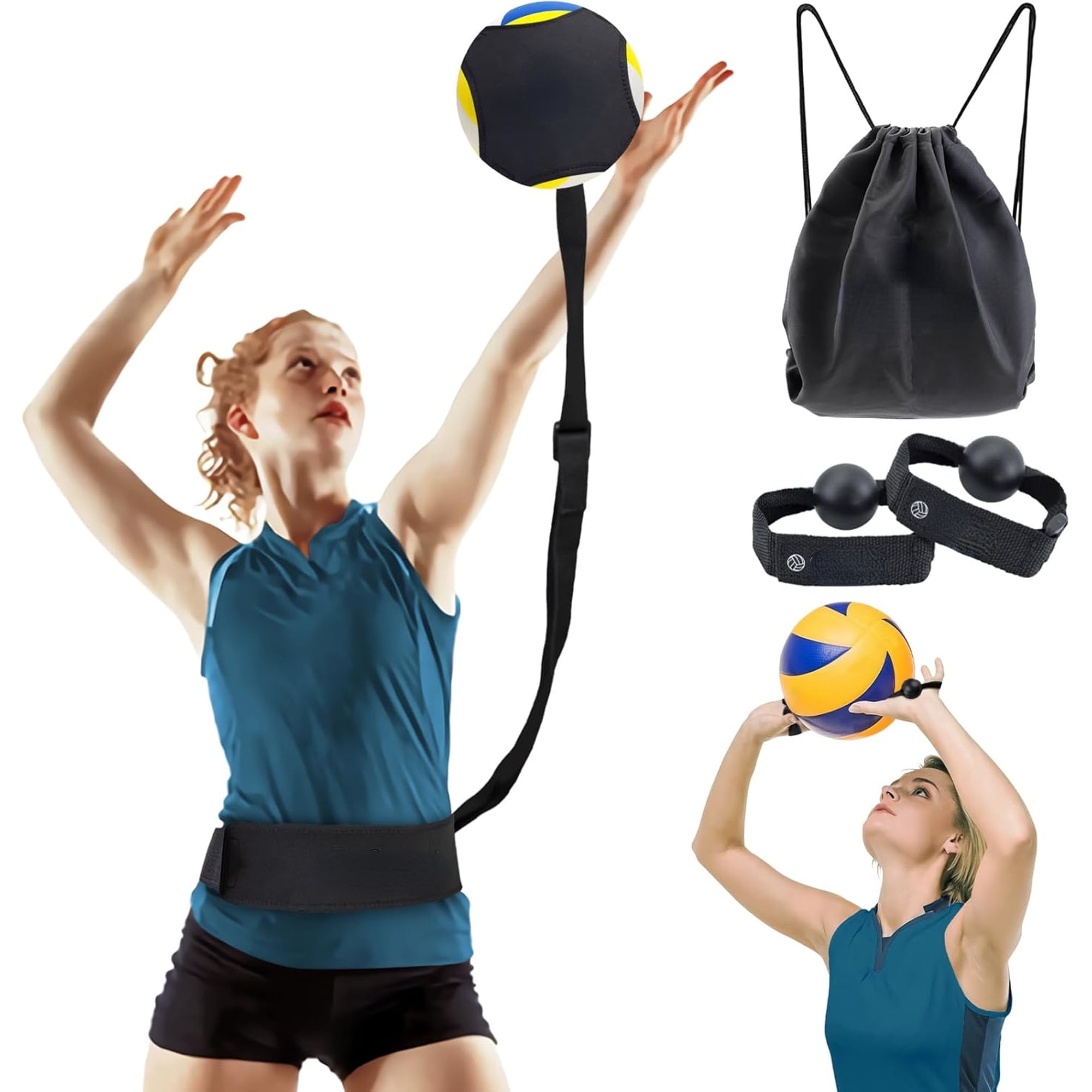 Volleyball Training Equipment Aid,Solo Volleyball Trainer to Practice Serve, Spike, Set and Pass,Perfect Volleyball Trainer Gift for Beginners & Pro