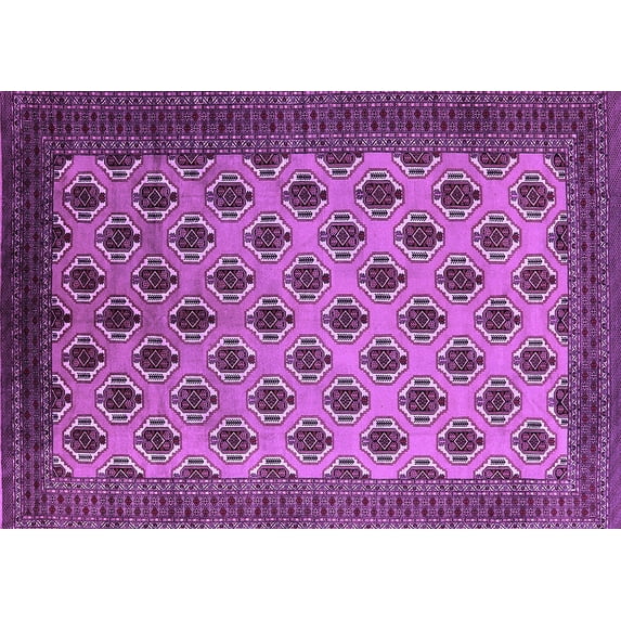 Ahgly Company Indoor Rectangle Oriental Purple Industrial Area Rugs, 2' x 5'