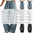 thumbnail image 3 of Women's Wide Leg Jeans Elastic High Waist Denim Pants Front Seam Y2K Casual Baggy Jeans with Pockets Vintage Streetwear Fashion Bottoms Black, 3 of 7