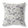 thumbnail image 5 of Paisley on Abstract Indoor/Outdoor Pillow in Gray Cream 16x16, 5 of 8
