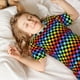 thumbnail image 5 of Balery Rainbow Chequerboard Conjunto de Pijama Infantil de Manga Corta con Estampado – Ropa de Dormir de Algodón Suave-4X-Large, 5 of 6