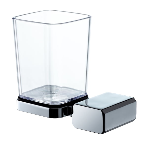 ECKOREA® Polished Chrome Tumbler Holder ECK-710C, Tumbler Included, Durable Zinc Alloy, Wall-Mounted, Screw-in