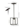 thumbnail image 5 of JONATHAN Y Quinn 8.13" 1-Light Industrial Farmhouse Iron/Glass LED Pendant, Oil Rubbed Bronze, 5 of 9