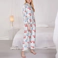 thumbnail image 3 of Sikiie Red Squirrel And Blue Rabbit Women's Long-Sleeve Shirt and Full-Length Bottom Pajama Set (s-xxl)-Large, 3 of 7