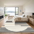thumbnail image 3 of ODIKA 3x5 Machine Washable Non-Slip Area Rug, Geometric White High Traffic Rug with Pad, Gray, 1059431, 3 of 8