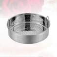 thumbnail image 4 of 27cm Food Steamer Basket Practical Stainless Steel Handles Steamer Thicken Bun Steamer Grid for Home Kitchen Restaurant (Silver), 4 of 4