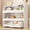 White, variant on Fowroa 2 Tier Portable Kids Toy Storage Organizer Bookcase with 2 Removable Bins 4 Wheels White