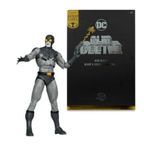Blue Beetle (Black & White Accent Edition) Collectible Gold Label Exclusive 7" Figure - McFarlane Toys