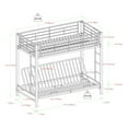 thumbnail image 7 of Pemberly Row Contemporary Metal Twin over Futon Bunk Bed in Black, 7 of 7