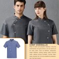thumbnail image 2 of Uniforme de chef unisex Sonducket manga corta Gris vaquero 2XL, 2 of 6