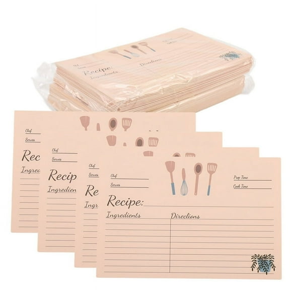Recipe Cards 4X6Inches Set of 100 Double Sided Thick Cardstock Blank for Mom, Sister, Daughter, Friend Gift