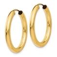 thumbnail image 2 of Primal Gold 14 Karat Yellow Gold Endless Tube Hoop Earrings, 2 of 4