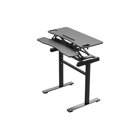 Monoprice Compact Mini Standalone Sit-Stand Desk - 37 Inches - Black,  Designed To Support A Complete Computer Setup -