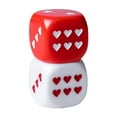 thumbnail image 1 of 2 Pieces Opaque 25mm Six Sided Set Heart Pattern Roleplaying Table Game, 1 of 10