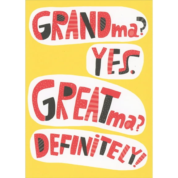 RSVP Grandma, Yes, Great Ma, Definitely Mother's Day Card for Grandma