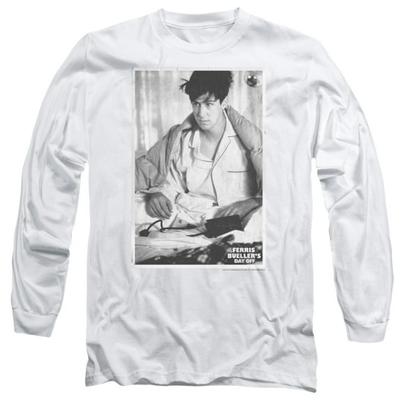 Ferris Bueller Cameron Long Sleeve Adult 18/1 T-Shirt White