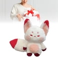 thumbnail image 2 of Suave y tierno, ¡regalo de cumpleaños perfecto para niños! Zorro de peluche adorable con diseño de dibujos animados, rojo y rosa, 60 cm de alto, 2 of 7
