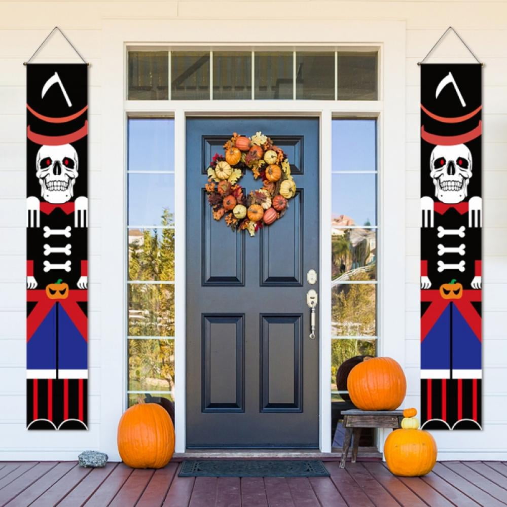 2 PCS Halloween Porch Sign Decorations Outdoor Indoor for Home ...