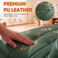 thumbnail image 3 of Homall Floor Sofa Bed, PU Leather Lazy Sofa, 2-Seater Floor Sofa Chair Lounge Chair with 2 Cup Holders for Living Room/Dorm Living Room, Green, 3 of 7