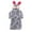 Grey, variant on Tiijoy Toddler Girls Flannel Bathrobe Cozy Cute Bunny Hooded Sleepwear Robe, Sizes 2-3T